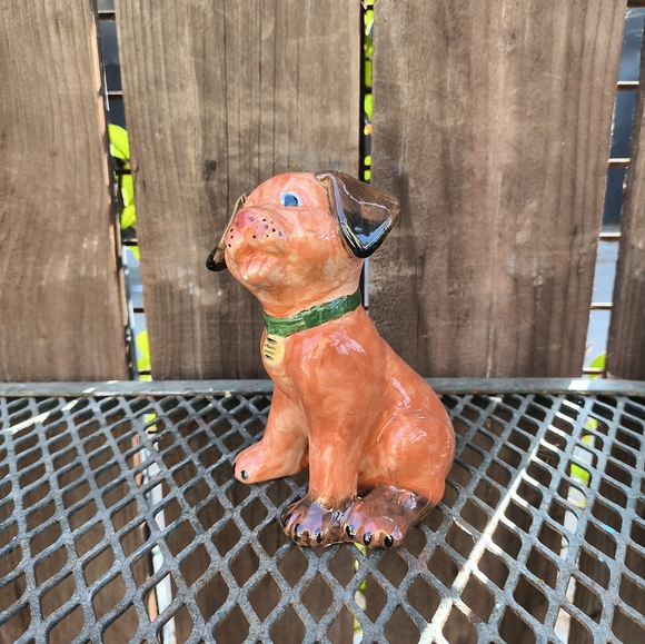 VINTAGE | Ceramic Dog Figurine w/ Artist Signature - Picture 3 of 6